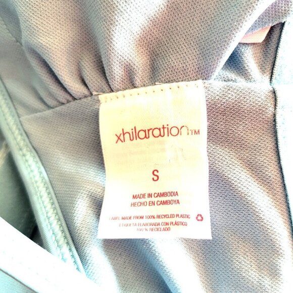 Xhilaration Bandeau Bikini Top in Pastel Blue with Spaghetti Straps  Size S - Picture 4 of 4